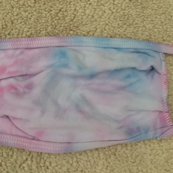 NWT pink & blue tie dye handmade fabric face mask - Picture 3 of 13